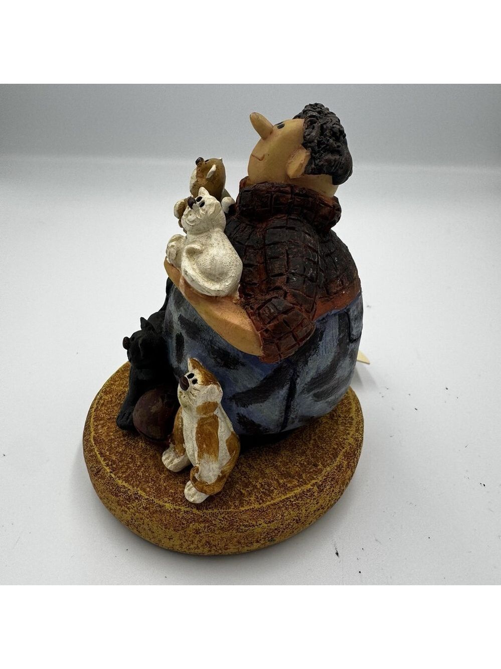 Sara Meadows Folk Art Sculpture Cats Handcrafted Vintage - Picture 3 of 8